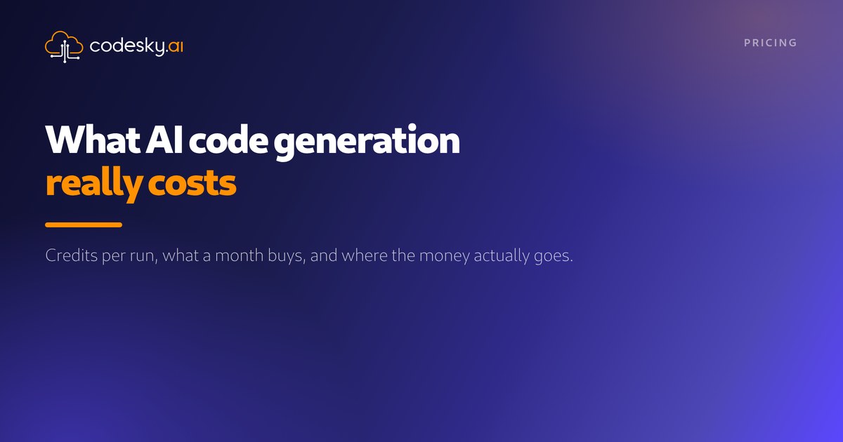 What AI code generation really costs