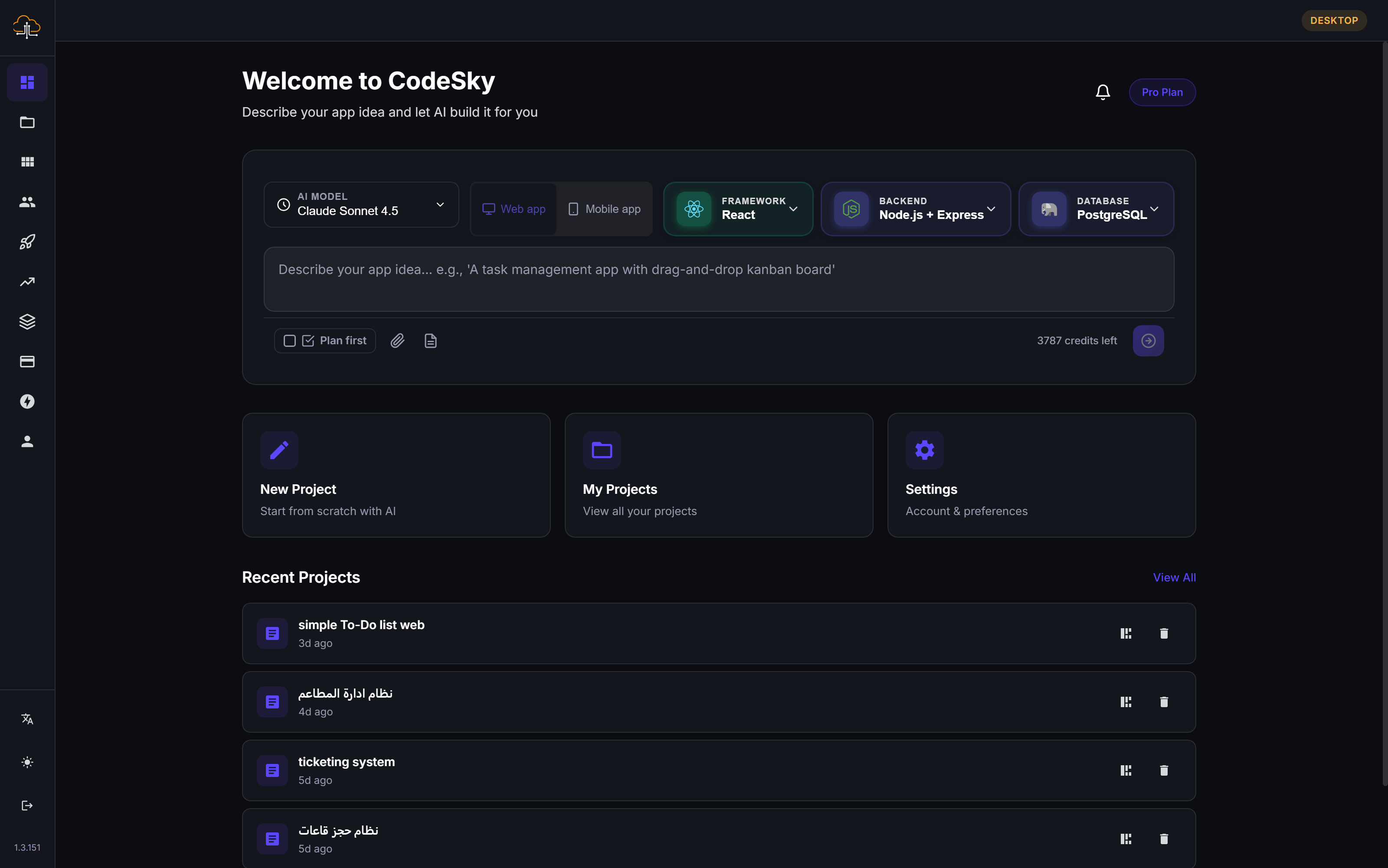 CodeSky Desktop app